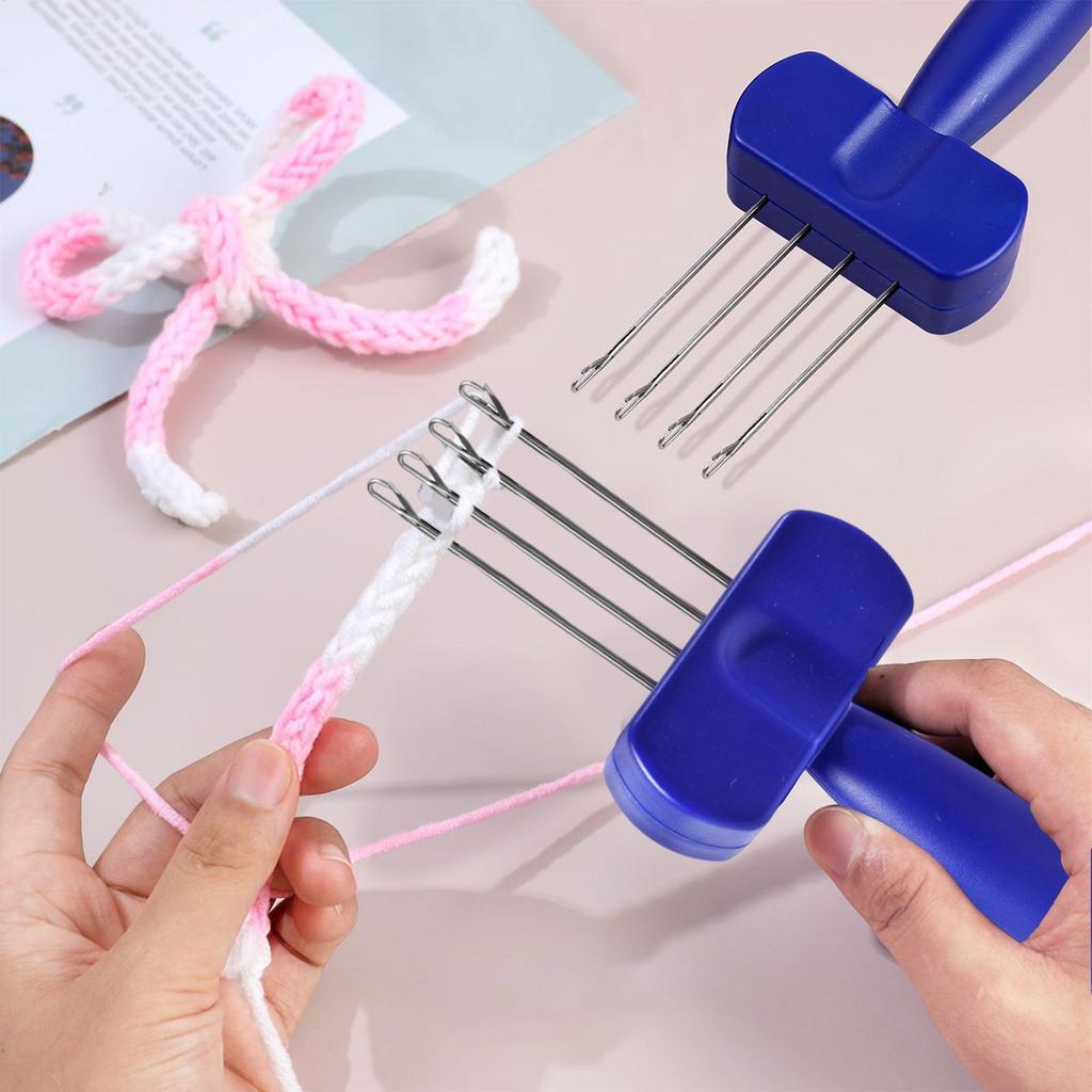 3/4 Needle Latch Hook Cord Knitting Tool Ergonomic Grip Equipment for Binding-Off or Edging on Knitting Projects Home