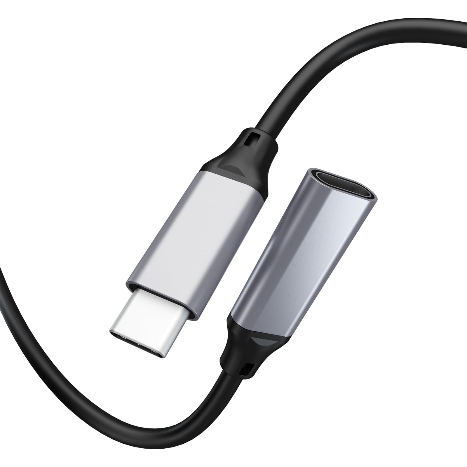 

Renvmexy USB C Extension Cable 10Gbps USB Extension Cord Video Output 100W PD Fast Charging 5A Data Transfer Hard Drive Expansion Monitor Connection чёрный