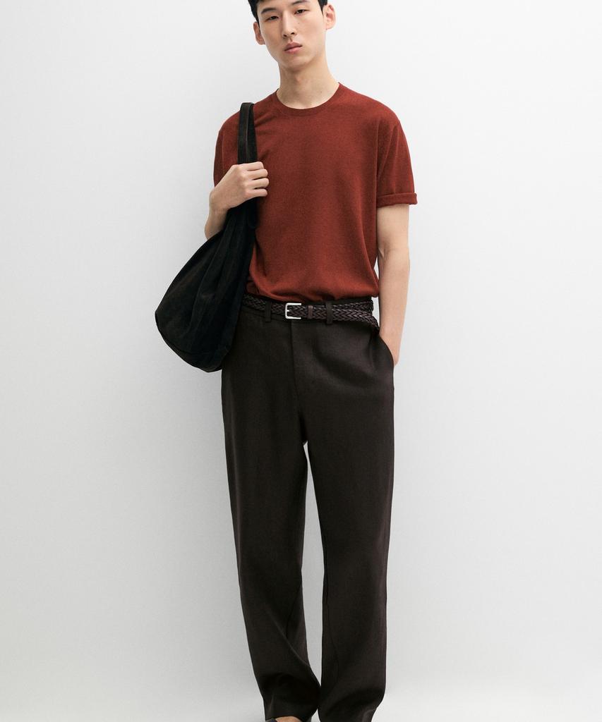 Masimodutti Total Look 100% Linen Pants