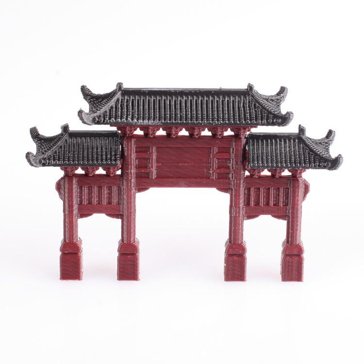 Ancient Chinese Paifang Rockery Bonsai Micro Landscape Ornaments