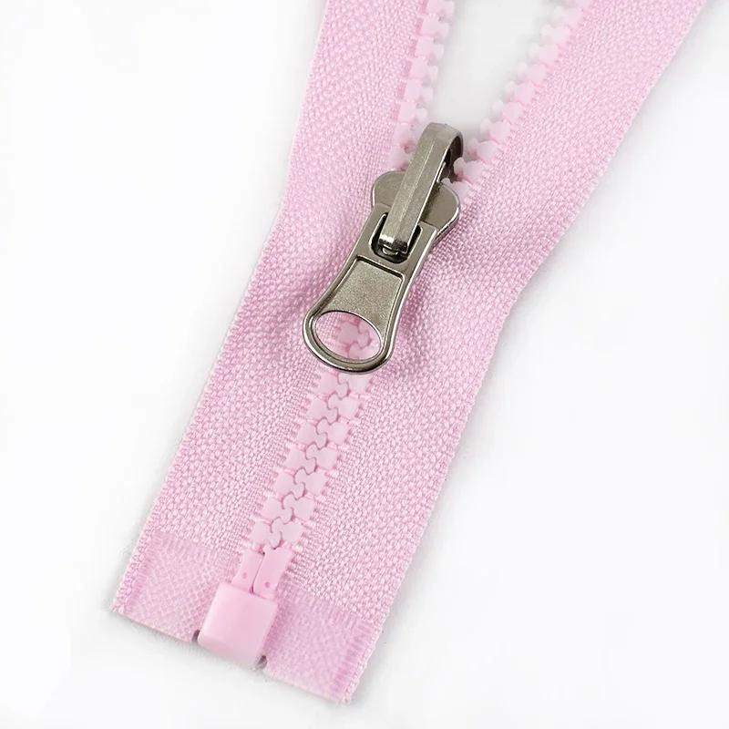 2-10Pcs Meetee 70cm 5# Resin Zipper Rotary Slider Double Sided Open-End Zippers for Jacket Coat Zip Puller Sewing Accessories
