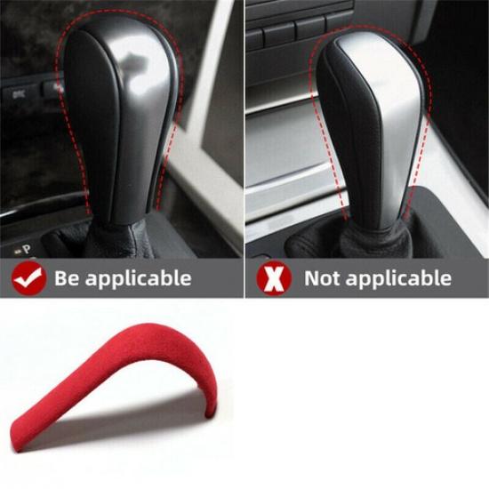 1pcs Suede Leather Car Interior Gear Shift Knob Handle Cover For BMW E46 E90