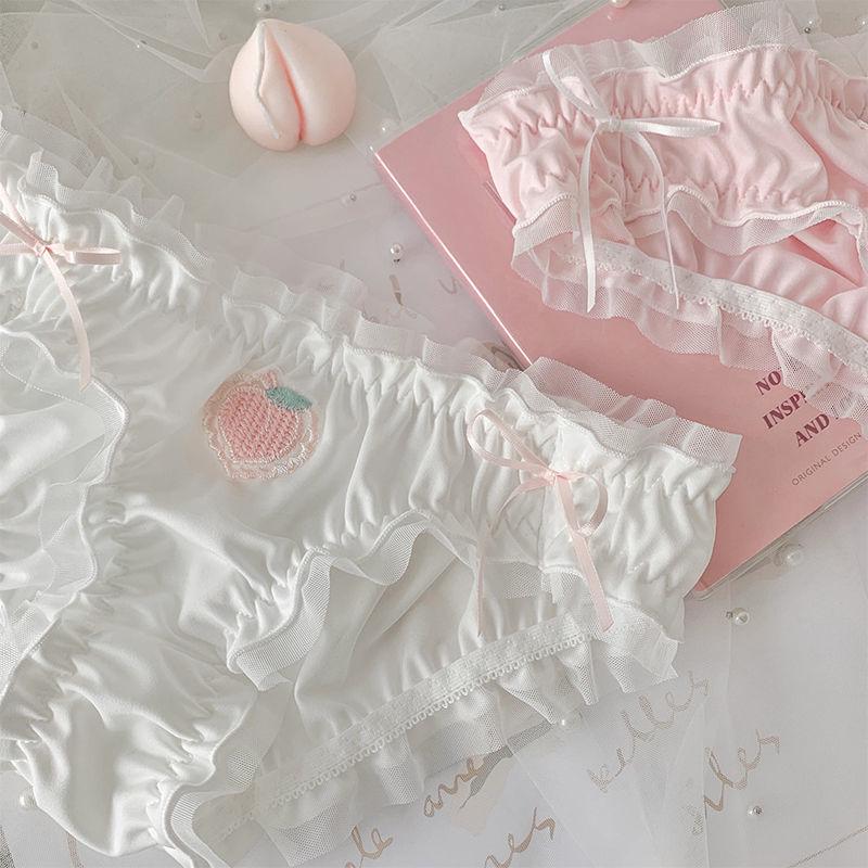First Love Peach Island Japanese-Style Sweet White Women's Triangle Panties