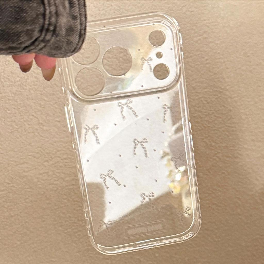 Minimalist Polka Dot Bow Phone Case for iPhone 16 and iPhone 17 Pro Max