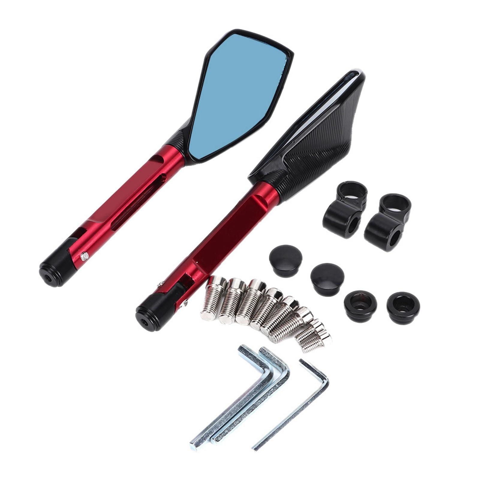 1 Pair Motorcycle Rearview Mirrors Rear View Mirror Motorcycle Modification Accessories Red