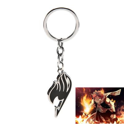 Stříbrná klíčenka The Union Flag 1ks pro anime Fairy Tail Keychain Natsu Guild
