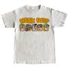 Cute Neck Deep Band Full Size Cotton T-shirt White Men and Women HT071