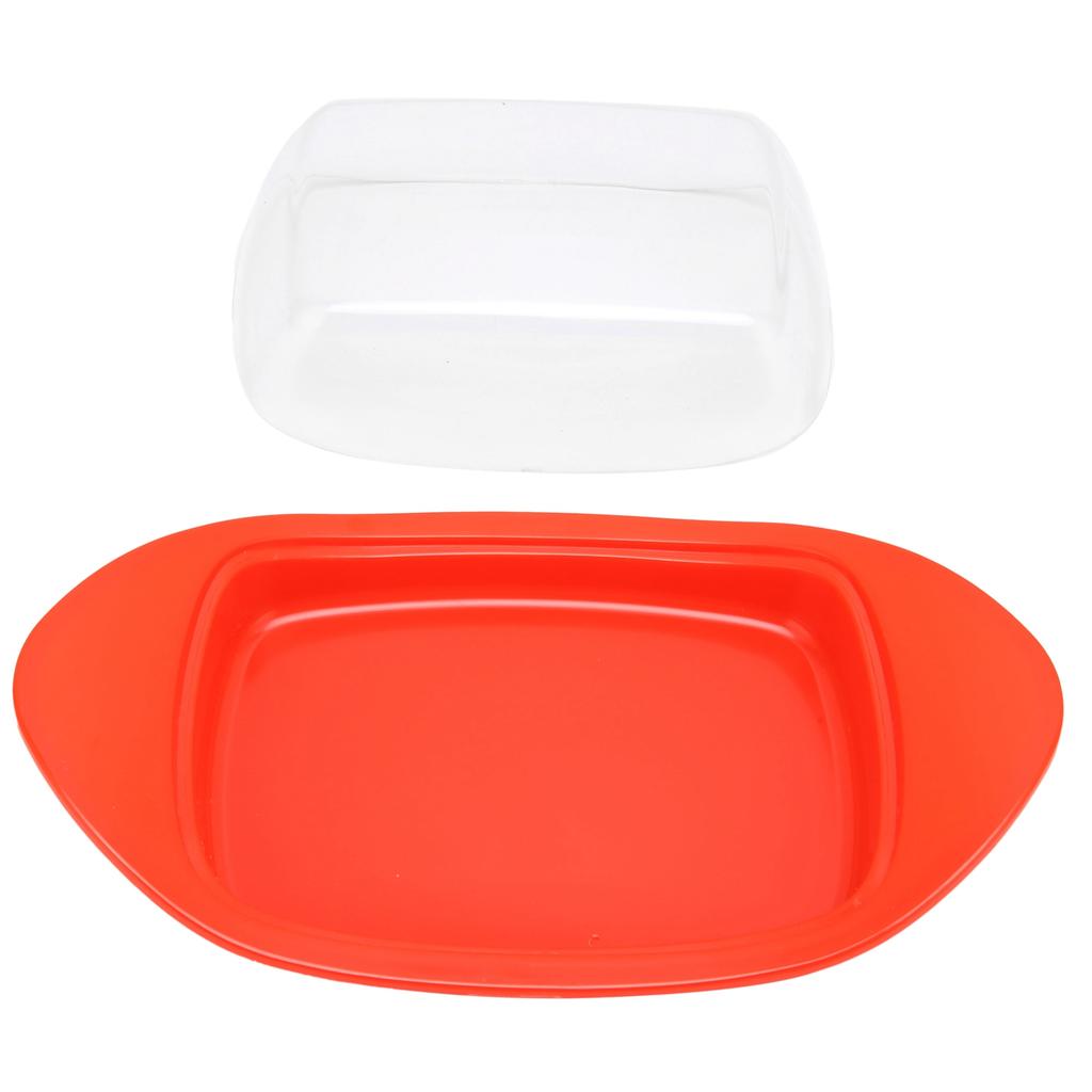 BoatShaped   Dish with Lid Food Grade PP   Cutting Box for Chess Home Kitchen(Red )