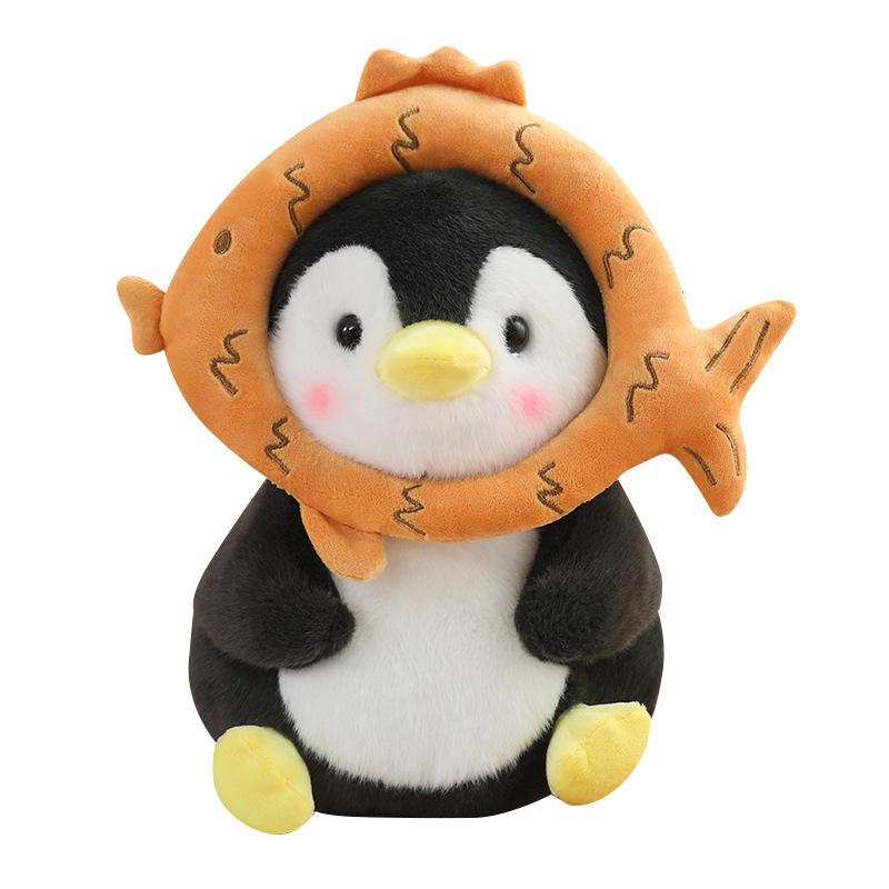 Influencer-Inspired Dondon Penguin Milk Tea Plush Toy - Cartoon Penguin Animal Doll for Children