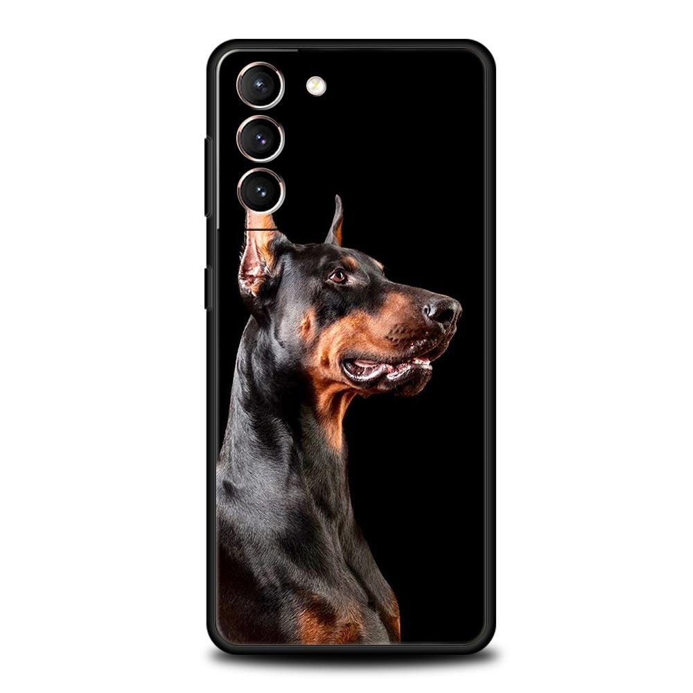 Doberman Dog Phone Case for Samsung Galaxy S26 S25 S24 S23 S22 S20 S21 FE Ultra S25 Edge Plus 5G Soft TPU Cover Fundas Capas Bag
