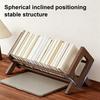 Solid Wood Bookshelf Book Desktop Triangular Support Rack with Tilted Design Book