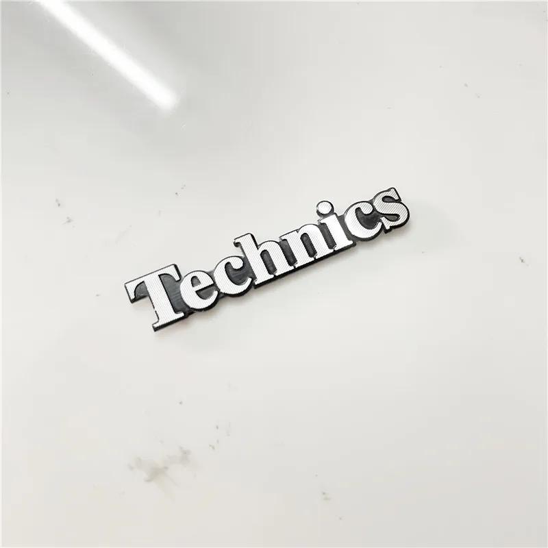 4X Technic Speaker 46x9mm aluminum sticker technics car styling stereo speaker badge emblem Sticker Car Accessories