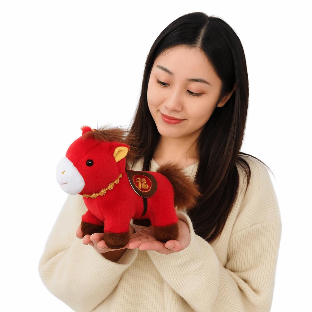 Steed Puppe Pony Anhänger Maskottchen Puppen Tierkreis Pony Figur Plüsch Pferd Schlüsselanhänger Geburtstagsgeschenk