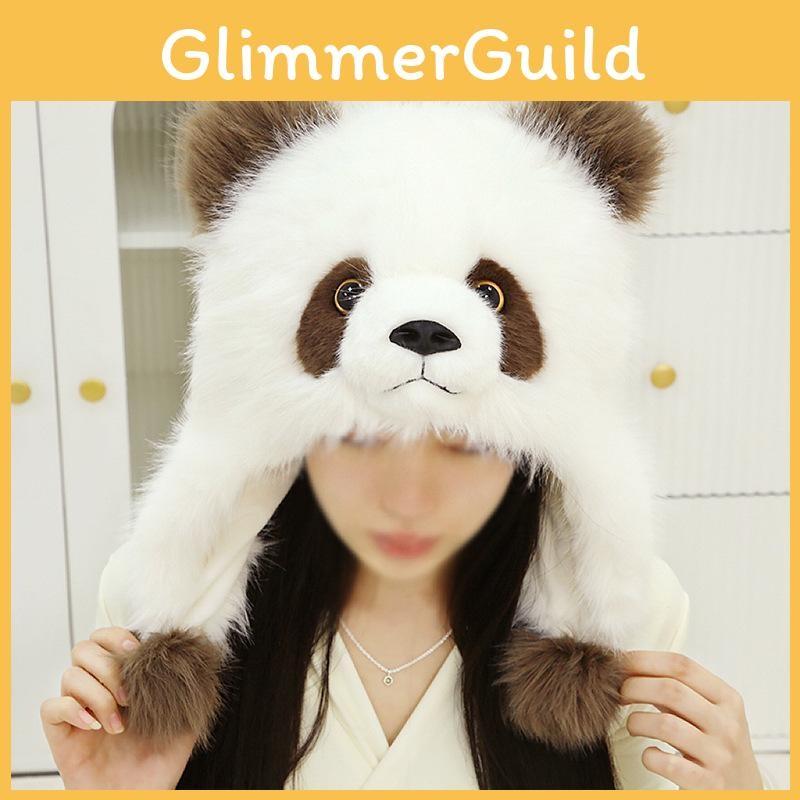 Warm Cute Thick Panda Ear Protection Hat For Adults And Outdoor Children