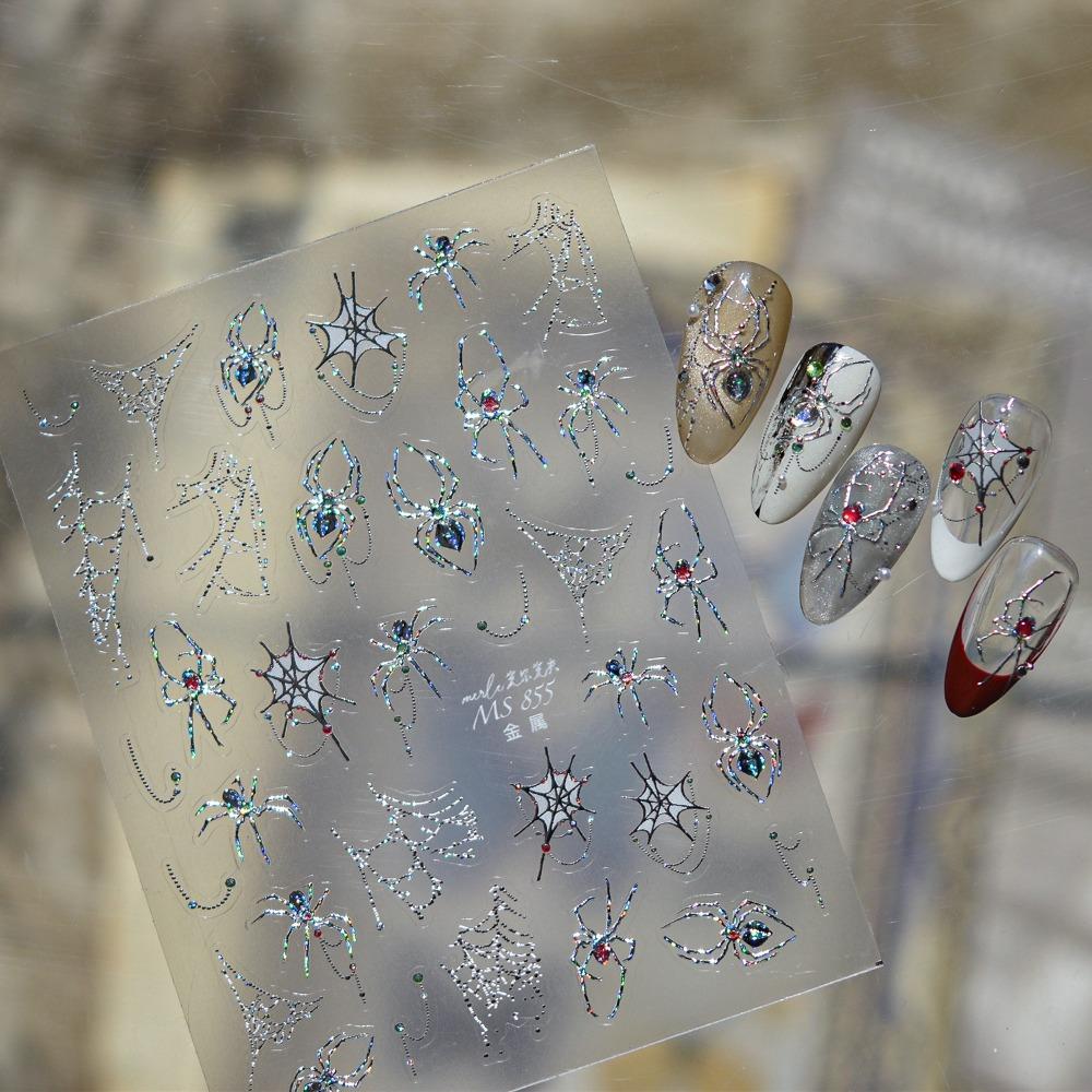 Luxury Self Adhesive Nail Bronzing Spider DIY Manicure Decoration Nail Decals  Manicure DIY