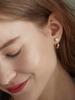 Ostkaka Brill Melting Ring Earrings Silver Crystal