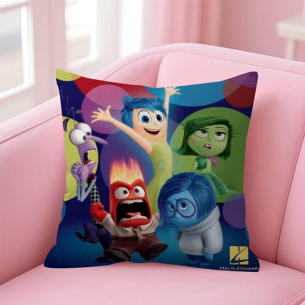 Movie Cartoon I-Inside Fun Out Cushion Cover Inches Farmhouse Decor Home Throw Pillow Covers For Couch Decorations