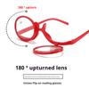 180 Degree Flip Down Multifunctional Fashion Makeup Glasses, Functional Reading Magnifying Glass