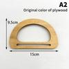 Non-toxic Natural Wood Arch Bag Handle Durable Replacement for DIY Knit Crochet Handbag Craft Making Projects