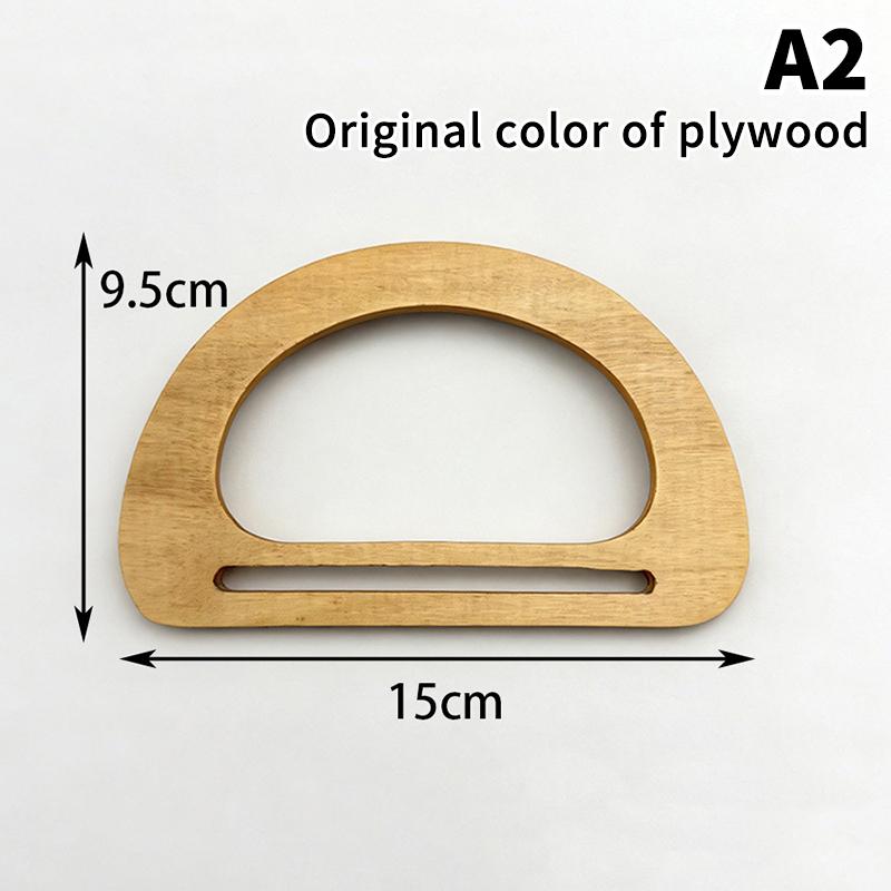 Non-toxic Natural Wood Arch Bag Handle Durable Replacement for DIY Knit Crochet Handbag Craft Making Projects