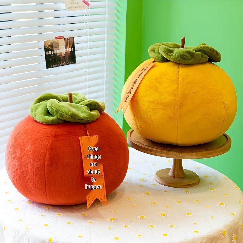 Persimmon Plush Pillow Doll - Simulated Cloth Toy for Sleep and Comfort