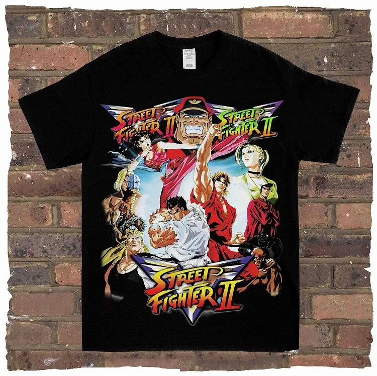 Game Spring Street Fighter Rock Rap Loose High Street High Quality Men and Women T-shirts Casual Simple Animation Style Lovers
