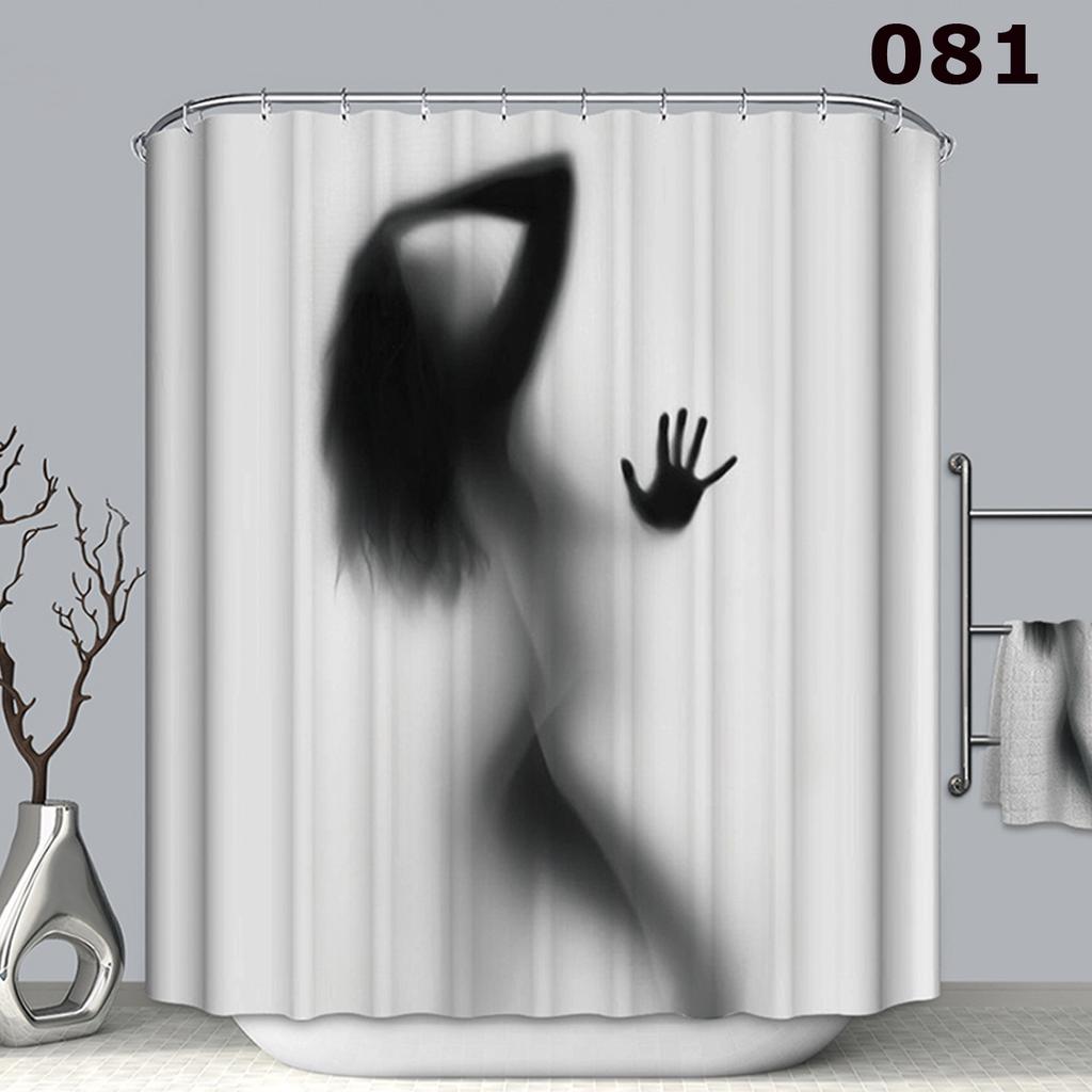 180CM The Sexy Shadow Shower Curtain Bathroom Curtain High Definition