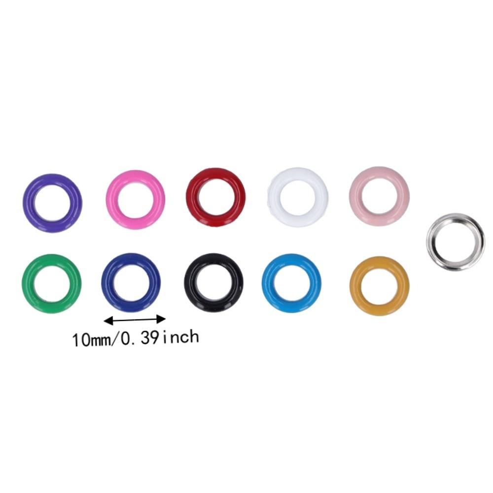 403pcs Easy Installation 10mm Diameter Eyelet Kit Multi Color With Storage Box Grommet Kit Eyelet Grommet Set For DIY Projects
