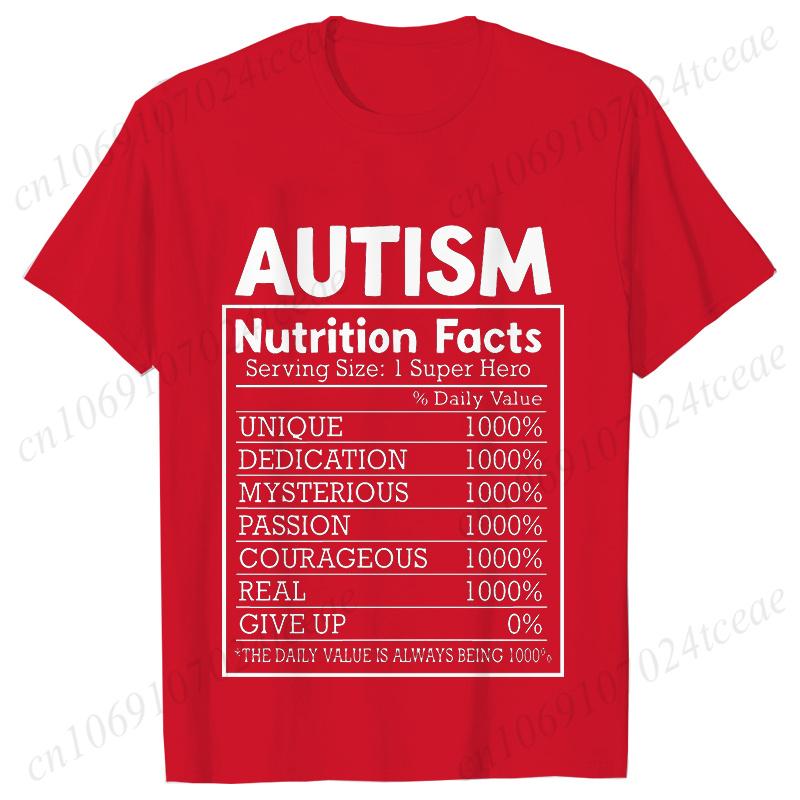 Female Clothing Autism Nutrition Shirt for Women Autism Awareness Month T-shirts Autism Quote Summer Tees Acceptance Y2k Tops