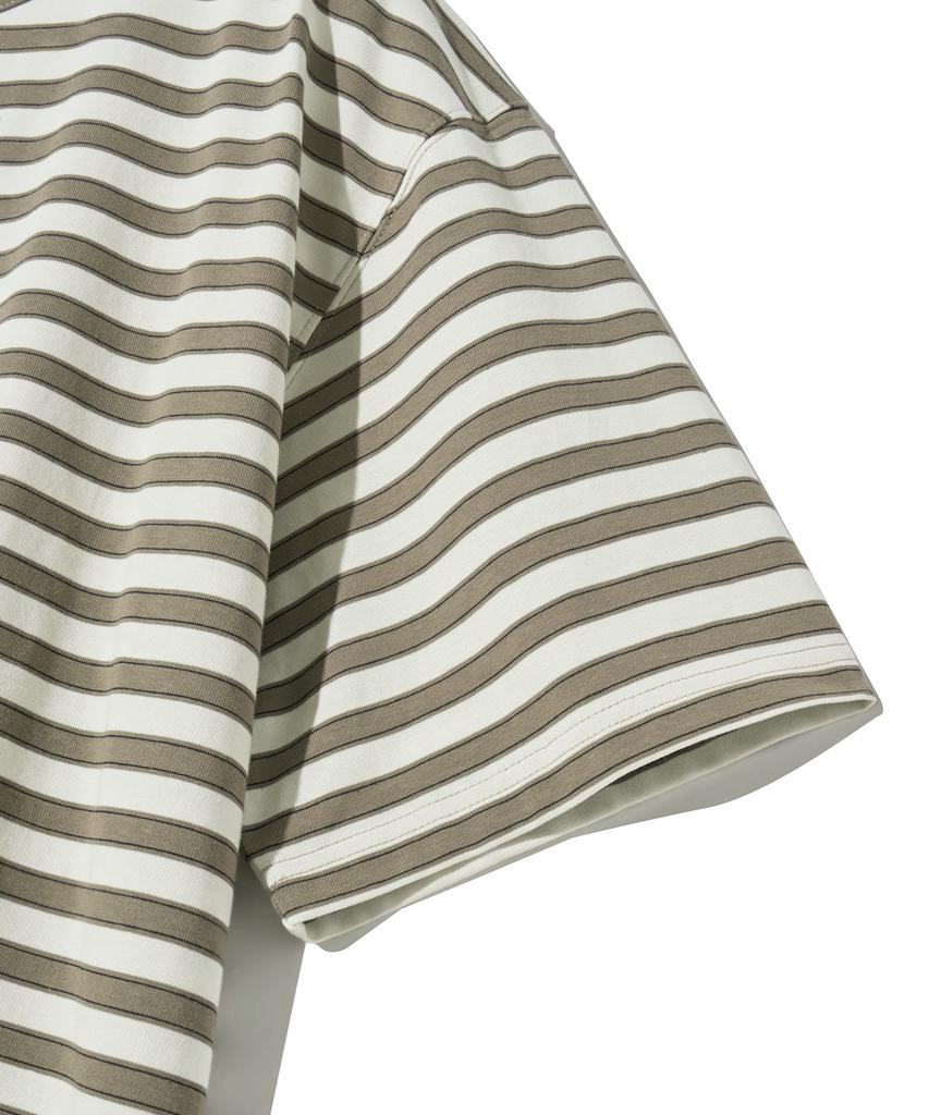 FILLUMINATE Semi-Crop Multi-Stripe T-Shirt - Brown
