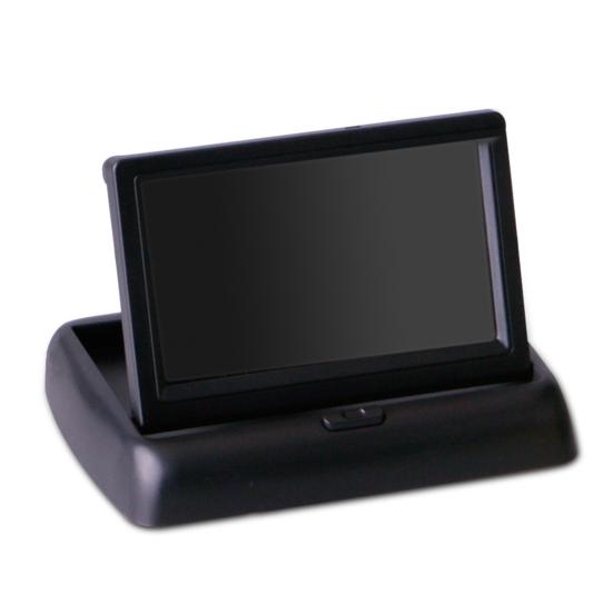 1 Set Ecran LED 4,3 Inci High-definition Pliabil Universal Auto DVD Multi-moduri Cameră de Marșarier