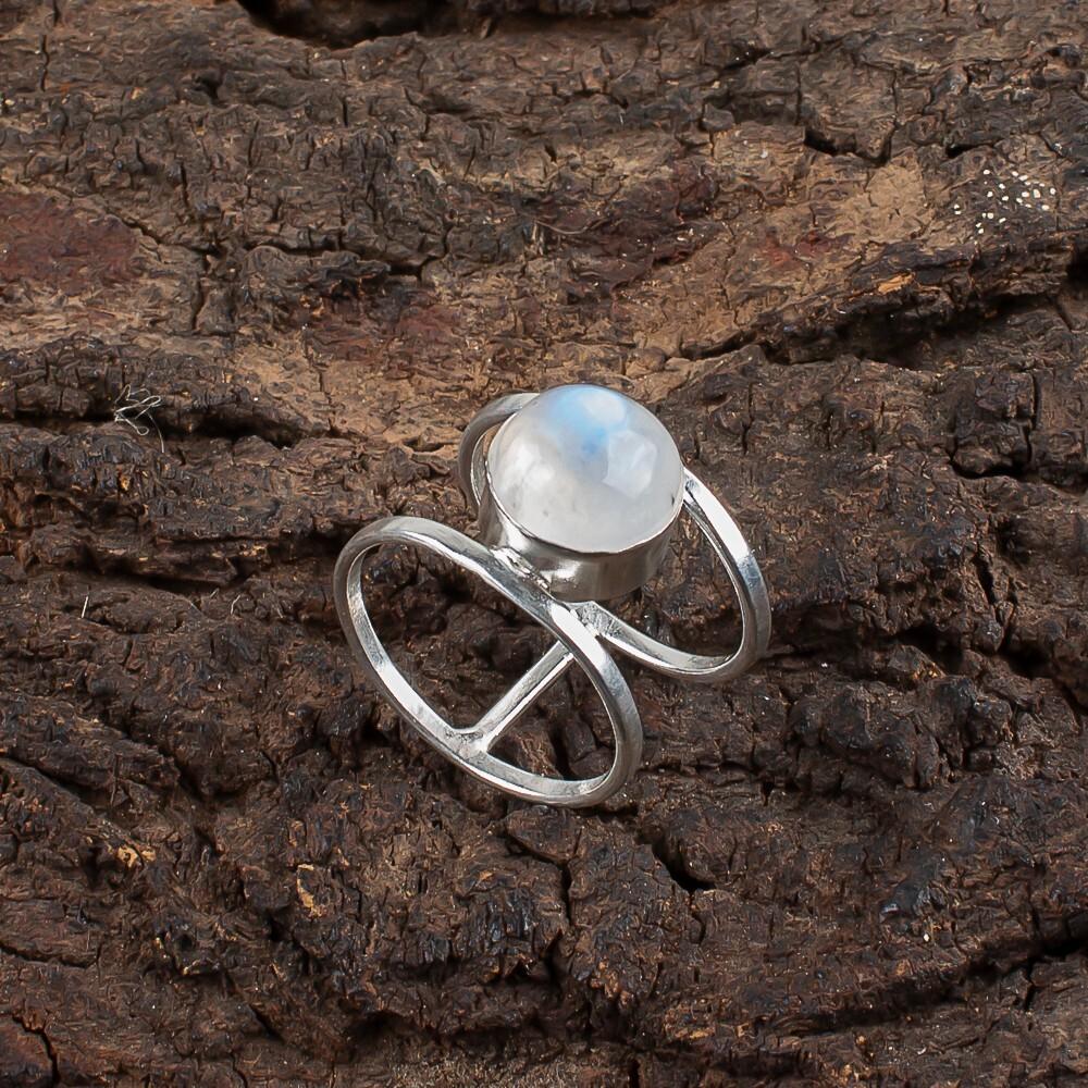 

Натуральный Радужный Лунный Камень Драгоценный Камень Серебро 925 пробы Ювелирное Изделие Ручной Работы Кольцо RR-13-34 13