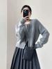 Women's 100% Pure Wool Double-Ply Cardigan - Short, Thickened Autumn/Winter Sweater