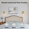 Wireless Wall Lamp with Remote Control 3 Color Temperatures 12 RGB Battery Operated Rechargeable Retro LED Light