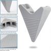 Set Of 2 Door Wedges, No Overhang Rubber Door Stops, Support For All Types Of Flooring, Gray