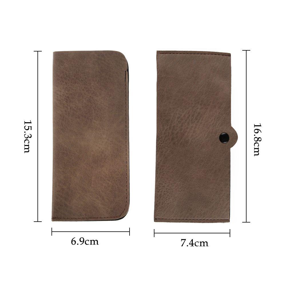 Portable Soft PU Leather Reading Glasses Pouch Glasses Case Eyeglasses Sleeve Eyewear Protector