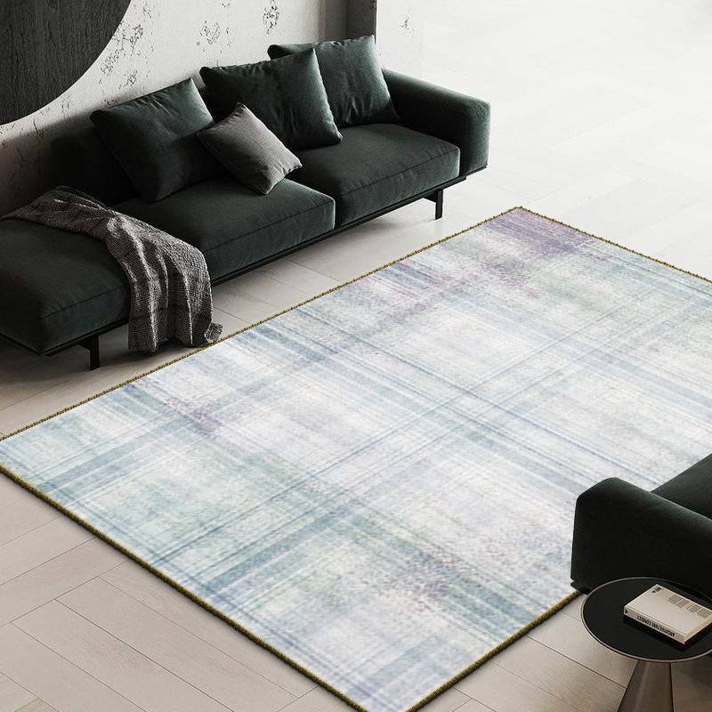 Solid Color Abstract Carpet Living Room Tea Table Mat Modern Simple Bedroom Splicing Carpet