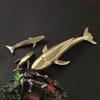 Havblå Hval Store Messingfigurer Kreativ Stuedekorasjon Marine Organismer Massiv Ren Kobber Suvenir