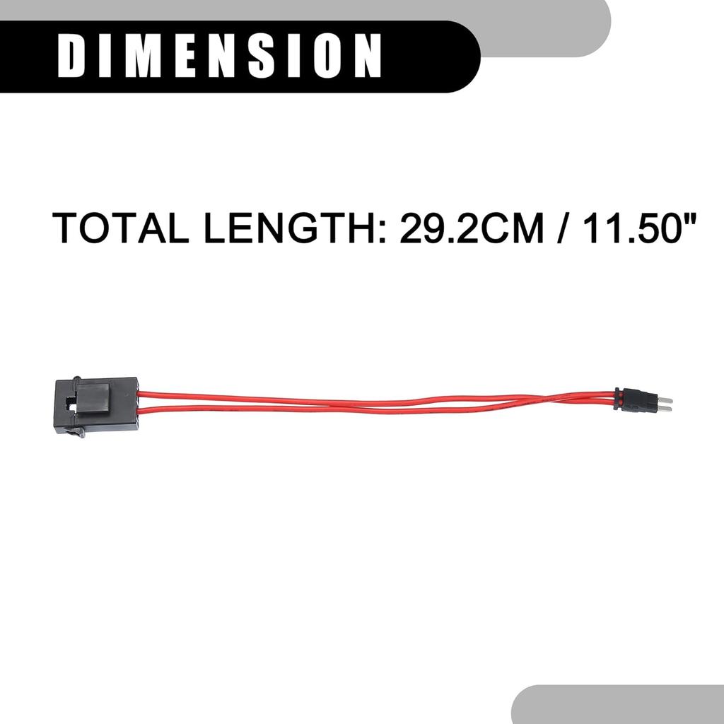 1 Pc Micro 32V 20A Universal Fuse Holder - Automotive Truck SUV Car Fuse Tap Adapter - Plastic Metal Black Red