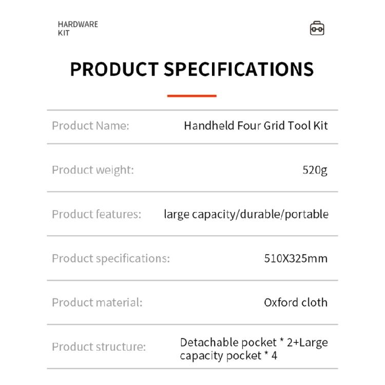 Electricians Wrench Tool Bag Roll Up Bag Wrench Roll Up Pouches Bag with 4Pocket