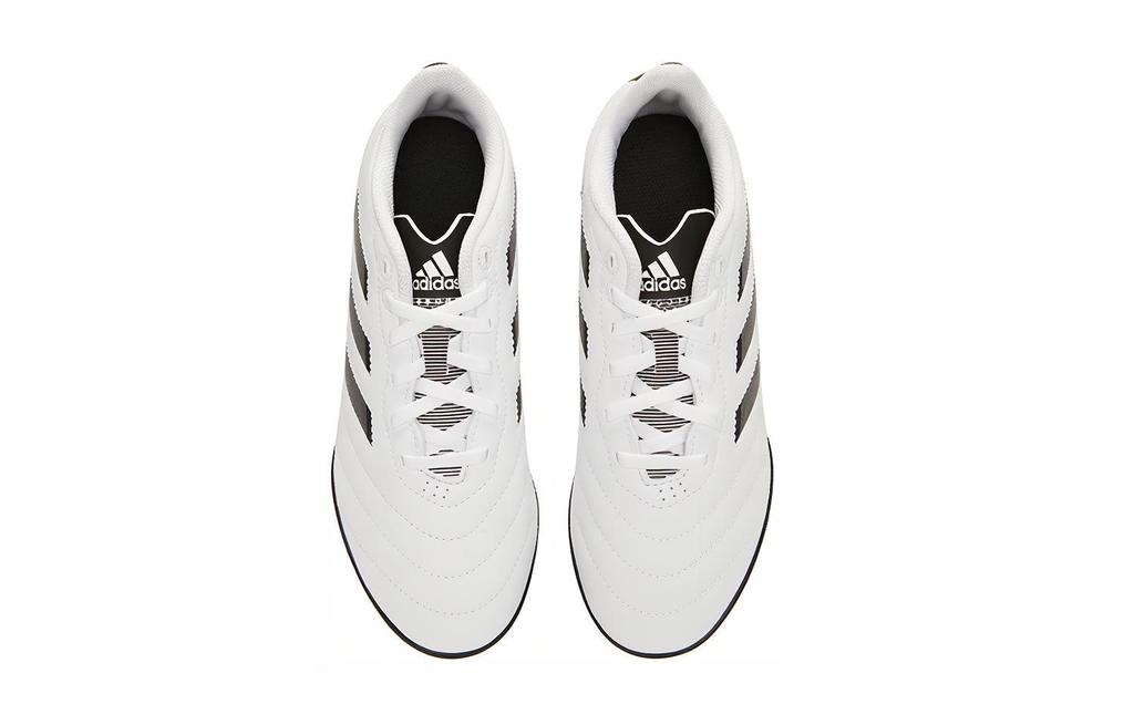 adidas GOLETTO 8 Rasen Rutschfest Anti-Kick Niedrig geschnittene Fußballschuhe Weiß Schwarz Kinder GY5782