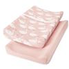Set Huse Saltea Schimbat Bebe Bumbac 2 buc Culoare Uni Saltea Pătuț Nou-Născut 80-100cm Siguranță Clasa A