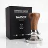 51mm 53.5mm 58.3mm Espresso Tamper, Self Leveling Ripple Base Coffee Tamper with Solid Wood Handle, 304 Steel Barista Tool