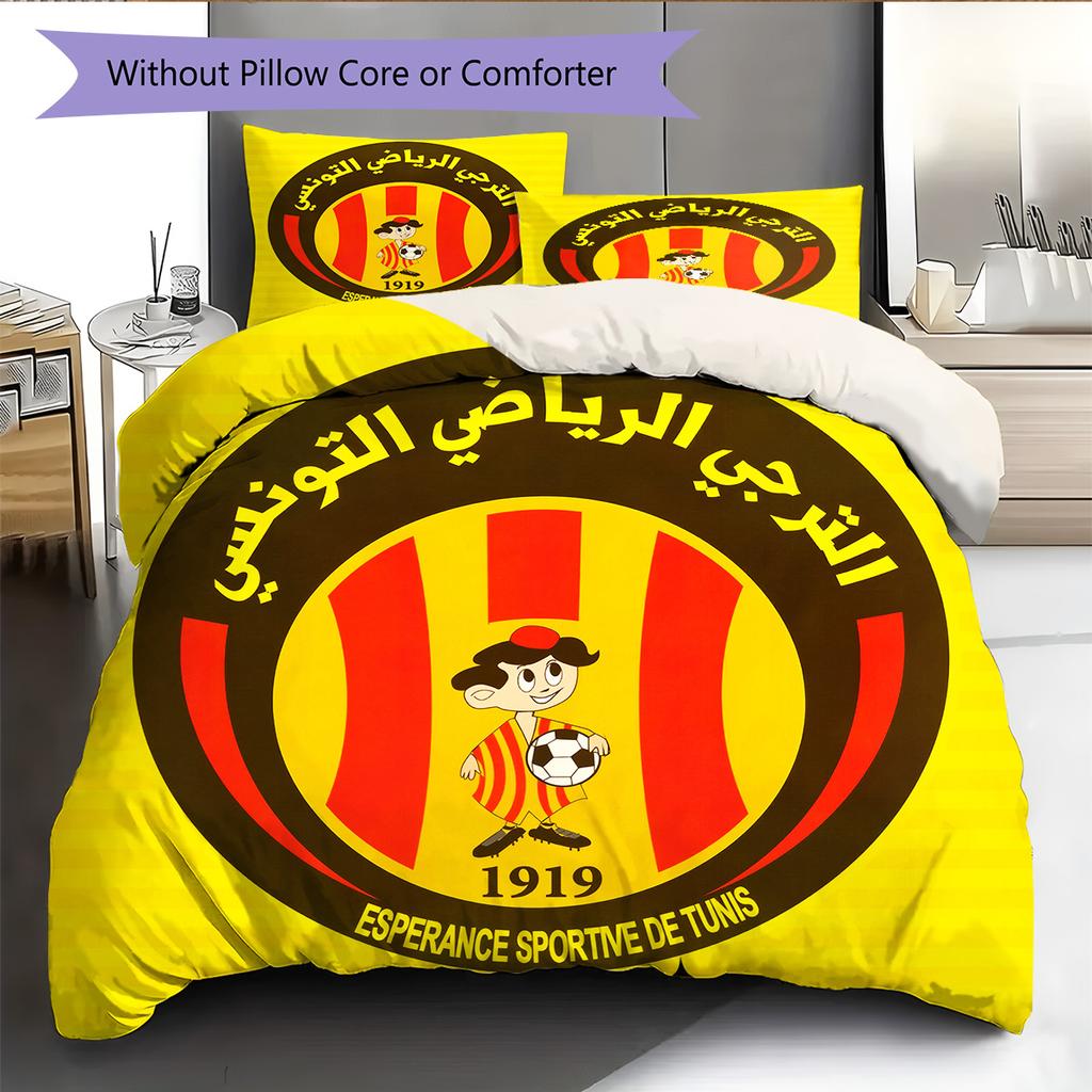 Espérance Sportive de Tunis  Pattern Bedding Quilt Set  Home Decoration  Gift (1 * duvet cover + 2 * pillowcase  without core)
