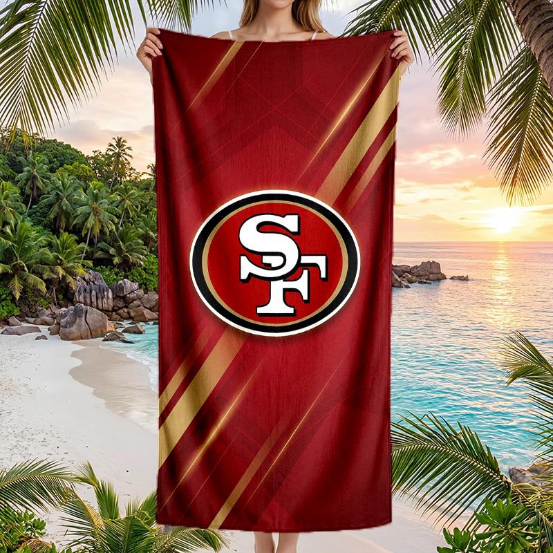 Asciugamano da Spiaggia alla Moda San Francisco 49ers Asciugamano Portatile Morbido ad Asciugatura Rapida per Nuoto Campeggio Vacanze