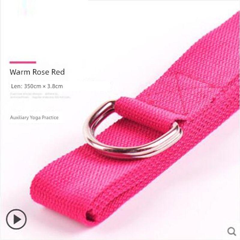 

Yoga Stretch Belt Pure Cotton Yoga Rope Anti-Humpback Stretch Strap Yoga Open Back Auxiliary Professional Inelastic Yoga Belt 3.5 m Extension Belt-Pink