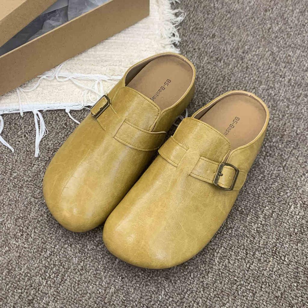 Fashion Walking Cozy Casual Closed Toe Half Slipper Loafers Female Fashion Slingback Slip On Mules For Women Platform New 2025 Comfort