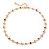 Colorful Heart Dopamine Color Clash Sweet Clavicle Chain Vacation Style Necklace