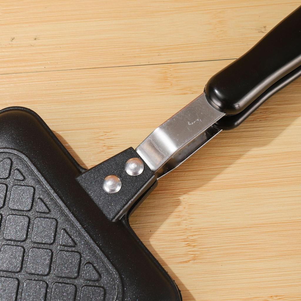 Sandwich-Backblechform Antihaft-Doppelseitige Pfanne Haushalts-Frühstücksei-Maker Sandwich-Grillpfanne
