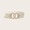 Buckle Romantic Heart Elastic Waist Belt Women Stylish Spring Enhancer Outfit